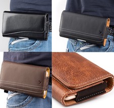 For Motorola Moto Z4 - Horizontal Leather Pouch Holder Belt Clip Holster Case