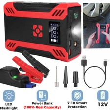 Car Jump Starter Booster Jumper Box Power Bank 37000mAh Battery Charger w/ 2 USB