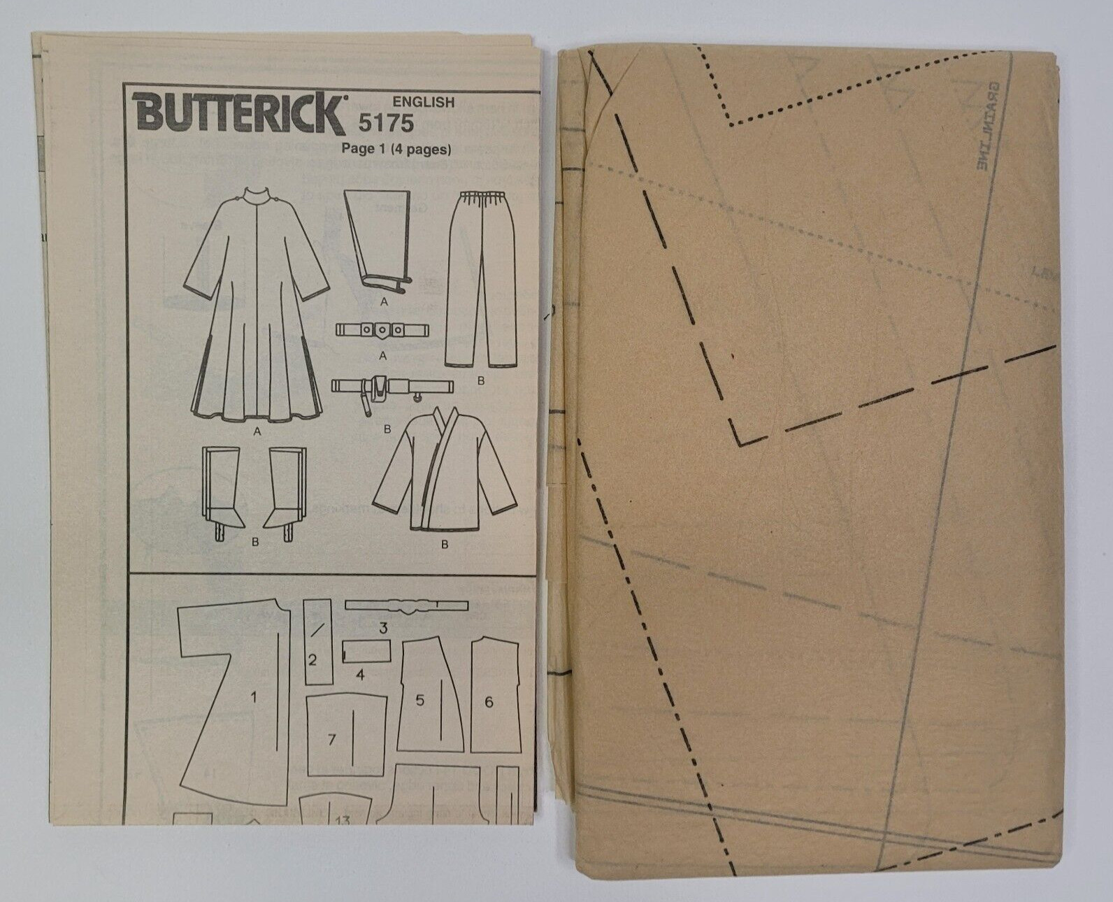 Butterick Pattern 5175 Child's Star Wars Luke & Leia Costume Size 4-14 UNCUT