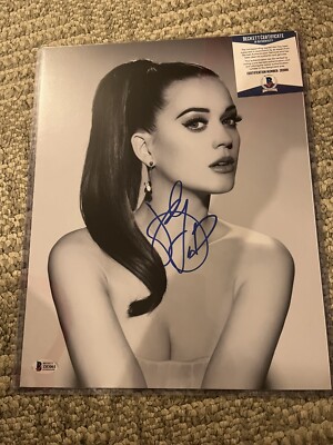 katy perry Signed Auto 11x14 PHOTO Beckett BAS COA | eBay