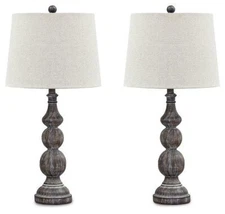 BoboMoMo Farmhouse 27" Table Lamp Set of 2, USB Port