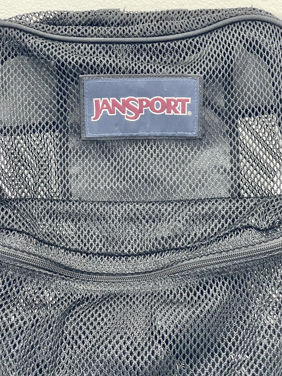 Jansport black cheap mesh backpack