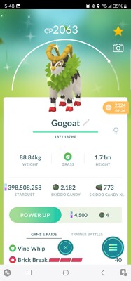 Pokémon Trade GO - Shiny Gogoat ( Skiddo Evulotion )