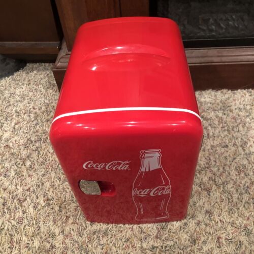Classic Coca-Cola 6 Can Portable Mini Fridge Koolatron Exc Cond With Plug - Picture 2 of 7