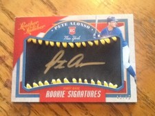 Pete Alonso Baseball Card Autograph 13/25 Leather Lumber Panini 2019