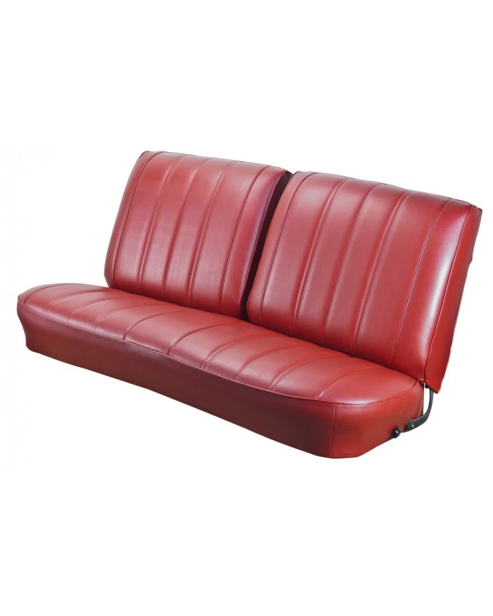 Chevy El Camino 1966 asiento de banco delantero tapizado rojo hecho por TMI Foto 2 de 4