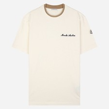 T-shirt uomo Moncler 6S logo ricamato manica corta bianca 8C00015 89AYY 060 152163550