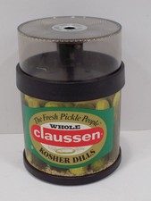 VINTAGE CLAUSSEN HALVES KOSHER DILLS PICKLE ADVERTISING PENCIL SHARPENER WORKS