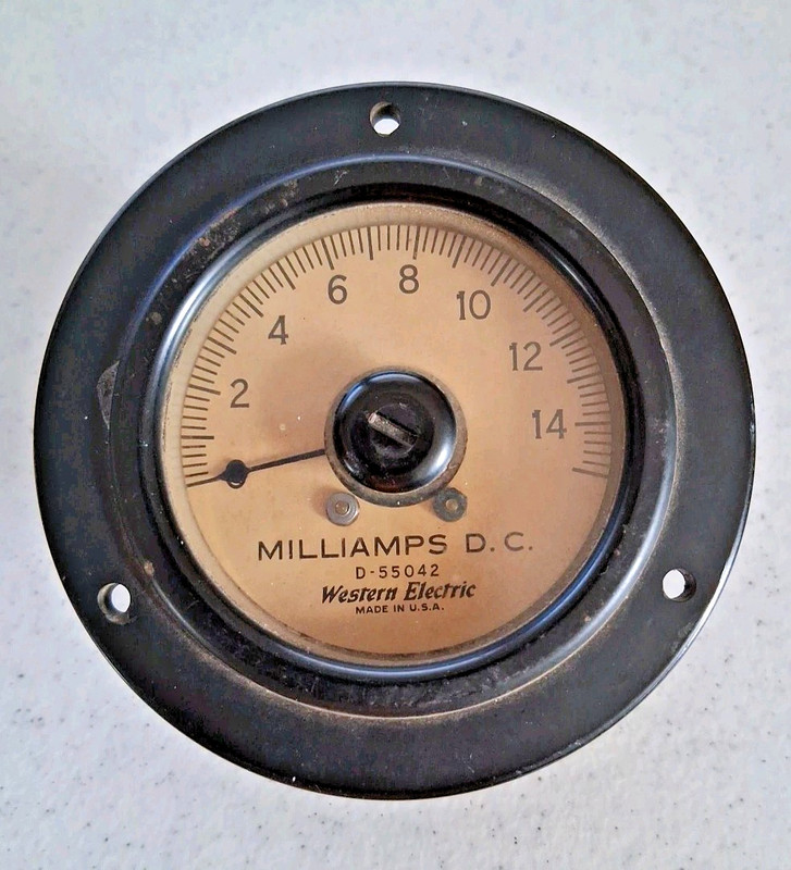 Vintage Western Electric 15 Milliamps D.C. Meter D-55042 Made In USA UNTESTED