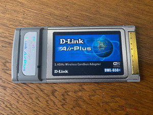 D-Link AirPlus DWL-650+ 2,4GHz Wireless PCMCIA CardBus Adapter WiFi Laptop Karte