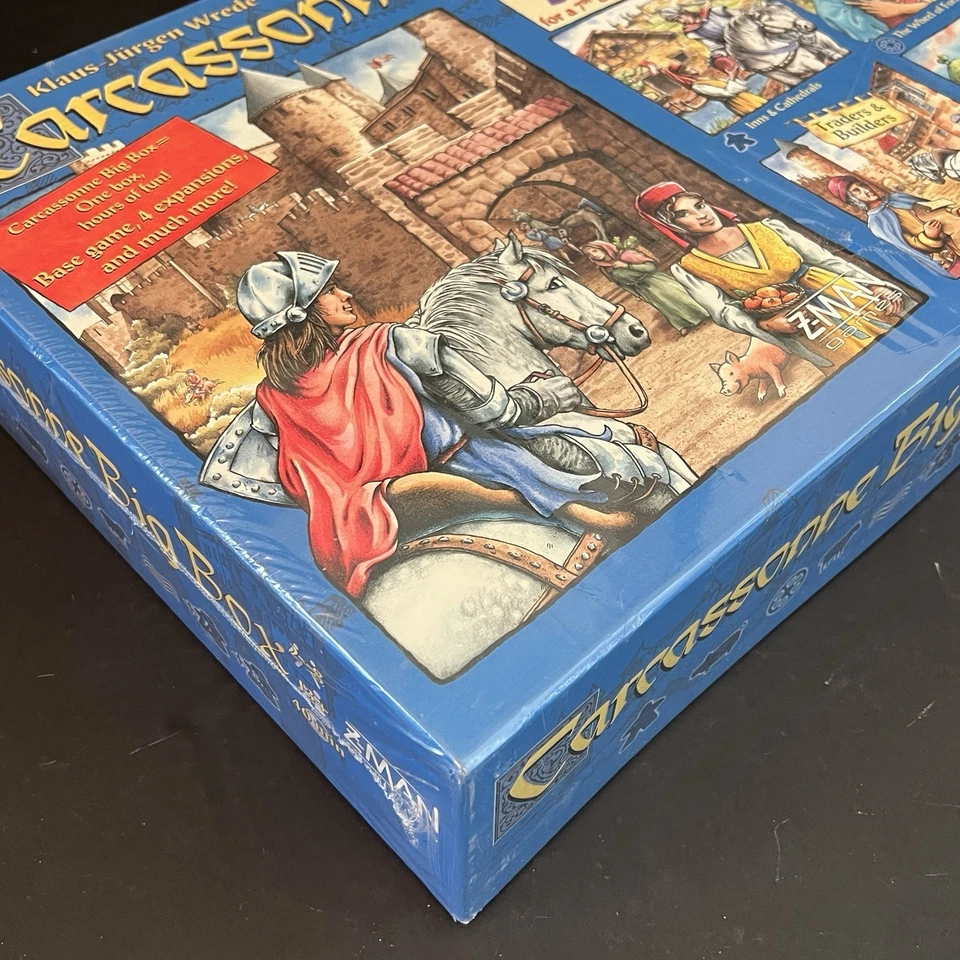 Caracassonne Big Box Juego Base Completo + 4 Expansiones Nuevo Sellado Sello Desgarrado Foto 3 de 4