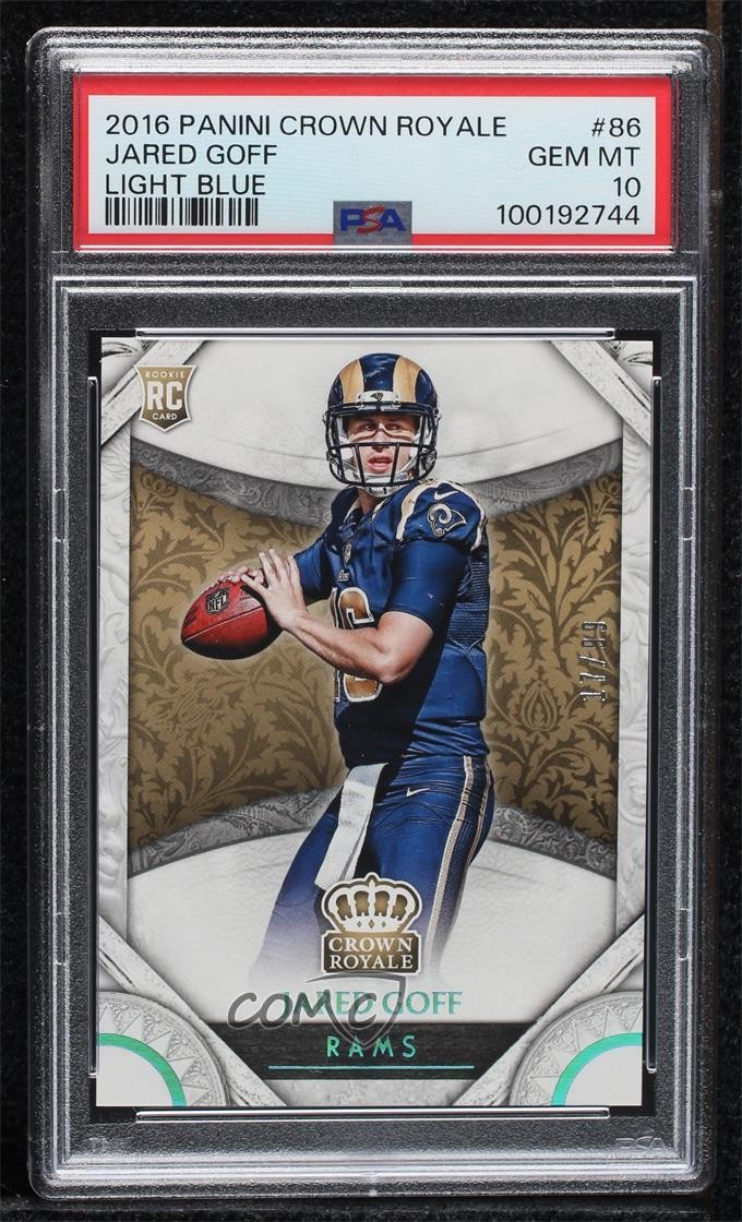 2016 Preferred Retail Crown Royale Light Blue 17/99 Jared Goff Rookie RC 04xn