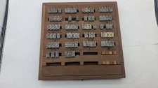 RHS 48 PT Kingsley Machine Co Letter Type Set for Hot Foil LOOK READ WOOD BOX 