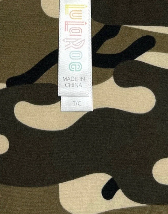 Leggings LuLaRoe TC Alta Curvilínea VERDE EUA Exército Militar Moda CAMUFLAGEM Caça - Imagem 4 de 4