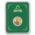 2025 1/10 oz American Gold Eagle - w/Green Merry Christmas Card