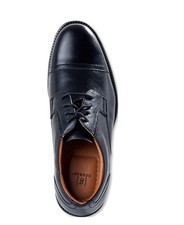 George Men's Oxford Casual Dress Shoe Size 9.5 Black Cap Toe String Closure, NEW