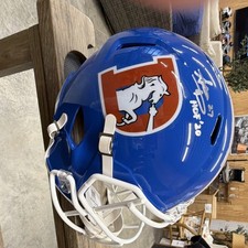 Denver Broncos Steve Atwater Replica Helmet Authenticated Autographed
