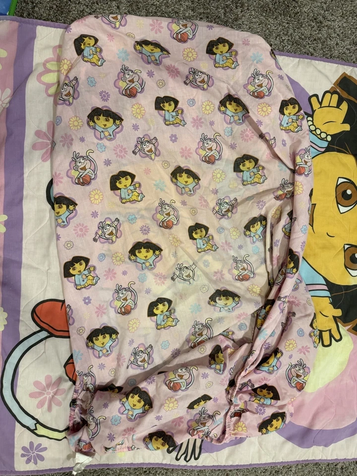 Manta de colección Dora la Exploradora y Botas para niños pequeños 56X39 Nick Jr y sábana ajustable Foto 2 de 4