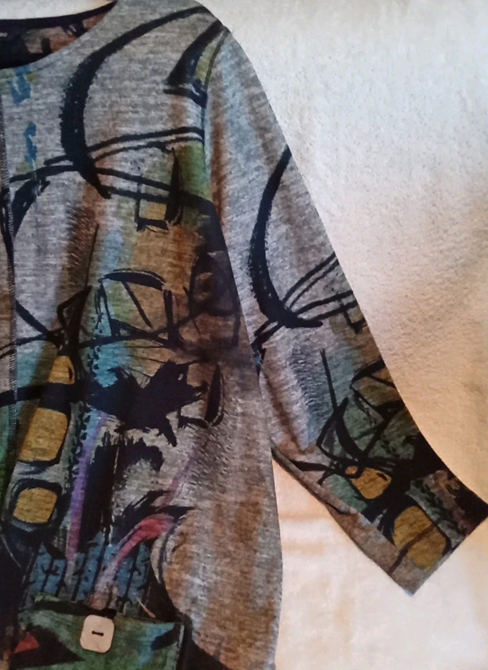 Ali Miles Multi Colored Pullover Geometric Print … - image 9