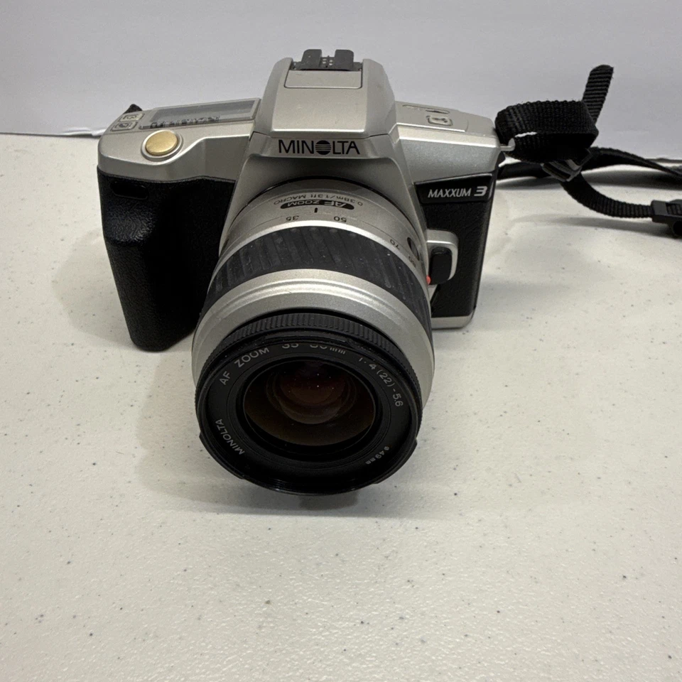 Minolta Maxxum 3, w/35-80mm Great Condition Tested Working AF 70-210 AF Lens - Image 4 of 4