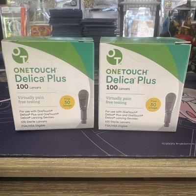 200 ONETOUCH DELICA PLUS FINE 30 GAUGE LANCETS EXP 06/30/2030