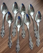 Oneida Community Brahms Stainless Steel Grapefruit Spoons Set 8