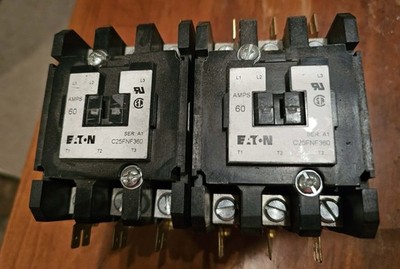 2- Nos Eaton Cutler Hammer C25FNF360A Definite Purpose Contactor Lot Of 2 No Box