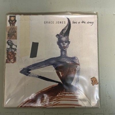 GRACE JONES - LOVE IS THE DRUG  7'' CLEAR VINYL SINGLE  POSTER SLEEVE IS 266