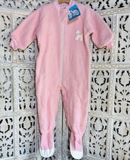 Vintage NWT Pink Poodle Toddler Fleece One Piece Footed Pajamas Sleeper Full Zip