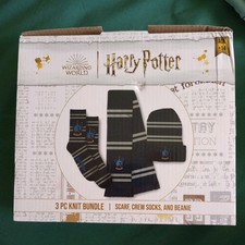 Culture Fly Harry Potter Ravenclaw Premium Knit Scarf Beanie One Size, Blue 