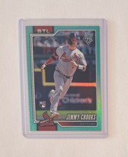 Topps 2026 Series 1 Jimmy Crooks III Green Rainbow Foil Rookie #73 Cardinals