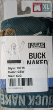 Duluth Trading Buck Naked Boxer Briefs Mens Size XL 40-42 Green w/ Buffalo