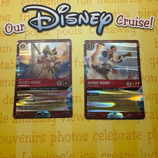 Disney Lorcana Mickey Mouse 13/P3 and Minnie Mouse 17/P3 Cruise Line Promos Set