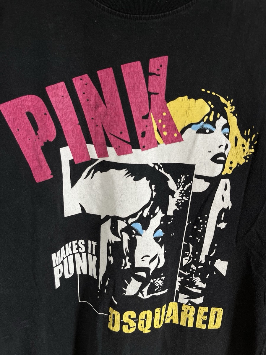 dsquared2 Vintage Pink Makes It Punk Iconic T-shirt sz L | eBay