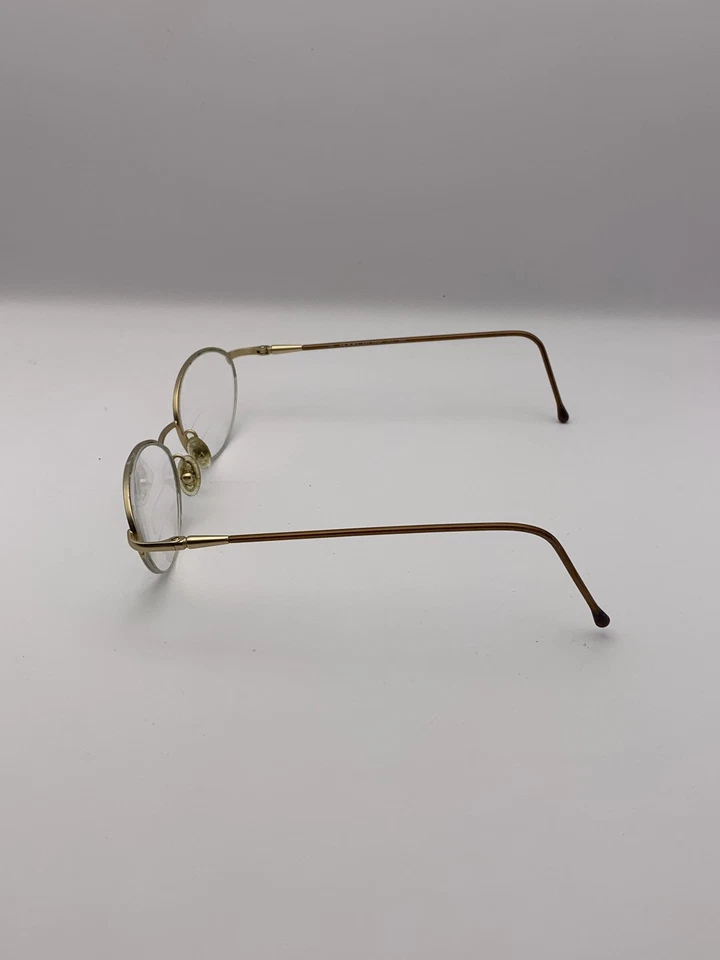 Monturas de gafas ovaladas vintage Marchon 112 204 49-19 130 tono dorado Italia Foto 4 de 4