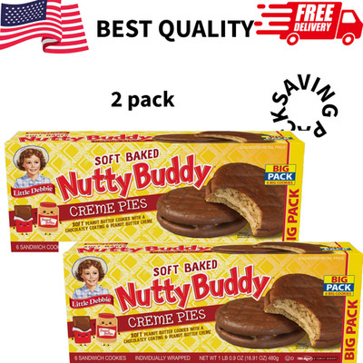 Little Debbie Nutty Buddy Creme Pies Big Pack Pack of 2 Wafer Bars Snack