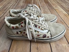 Vans Old Skool Poppy Floral Cream Skating Low Top Shoes US Women s 7.5