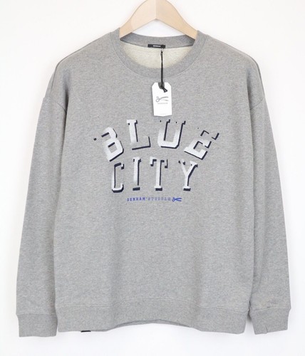 Polo Manica Lunga in Cotone con Collo in Denim