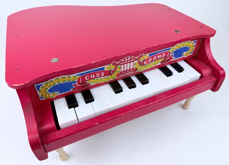 🎹 Vintage Working Cass Toys Wood Piano 17 Keys 1960's