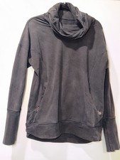 Size 8 Lululemon Scuba Oversized Funnel-Neck Full Zip Black. Good Condition