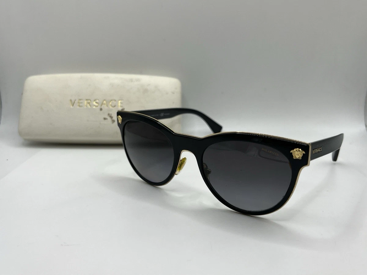 Versace Women\'s Acetate Polarized Sunglasses With Protective Case Black Gold NWT Versace sunglasses VE4275 GB1/87 Acetate Black - Gold Black  main image 2