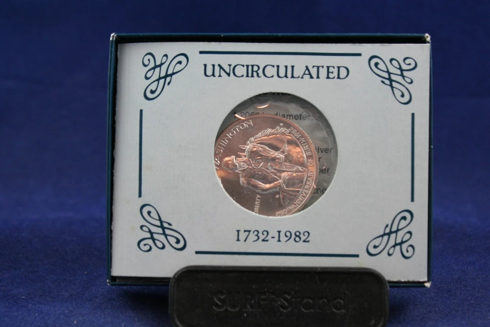 1982 George Washington Commemorative Silver Half Dollar Uncirculated with US Min - Image 2 of 4