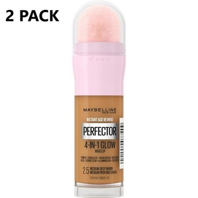 (2) Maybelline Instant Age Rewind Perfector 4-in-1 Glow 0.68oz Medium Deep Warm
