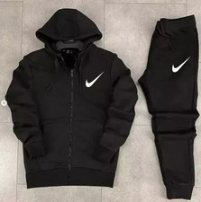 Men's Nike Hoodie Full Zip 2 Piece Tracksuit Sportswear Fleece Hoodie Tracksuit