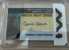 Tarjeta 2018 Upper Deck Aliens Plexi Carrie Henn As Newt Jorden autógrafo automático SP