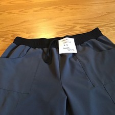 Medline Women s L Petite Gray Scrub Pants Drawstring Elas Waist Cargo 5 Pocket