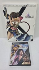 Final Fantasy X-2 Limited Edition Strategy Guide ART Brady Games w. Game PS2