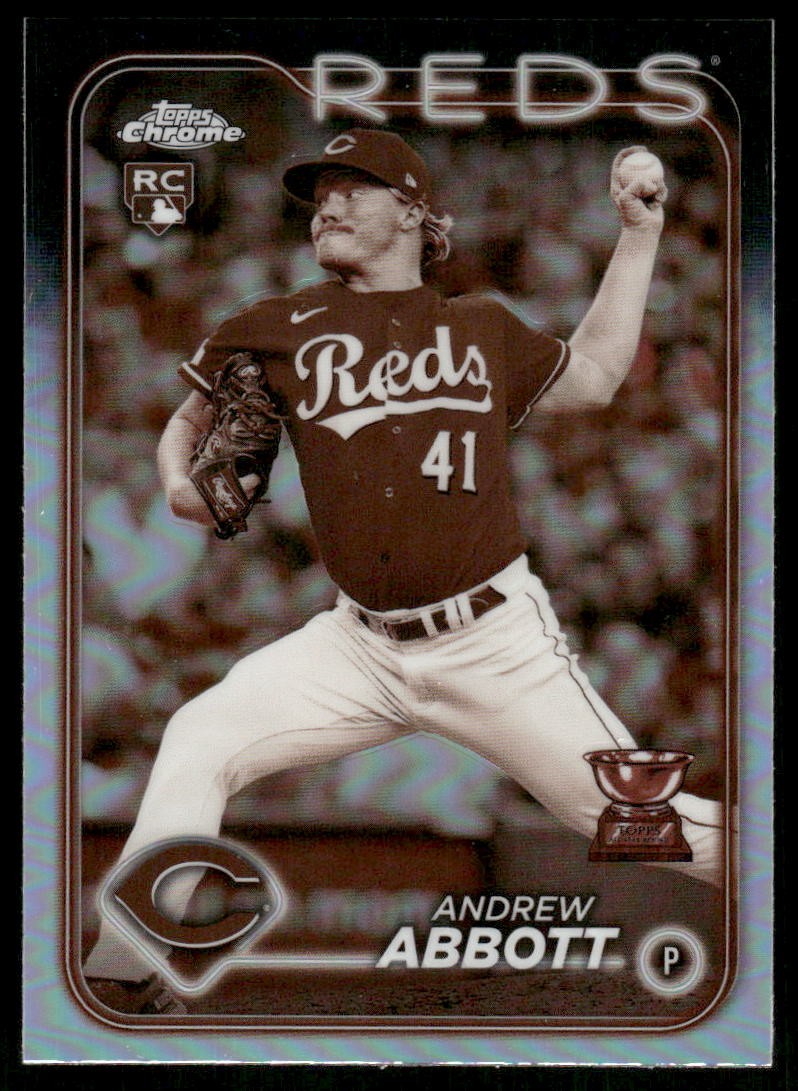 2024 Topps Chrome #154 Andrew Abbott Sepia Refractors
