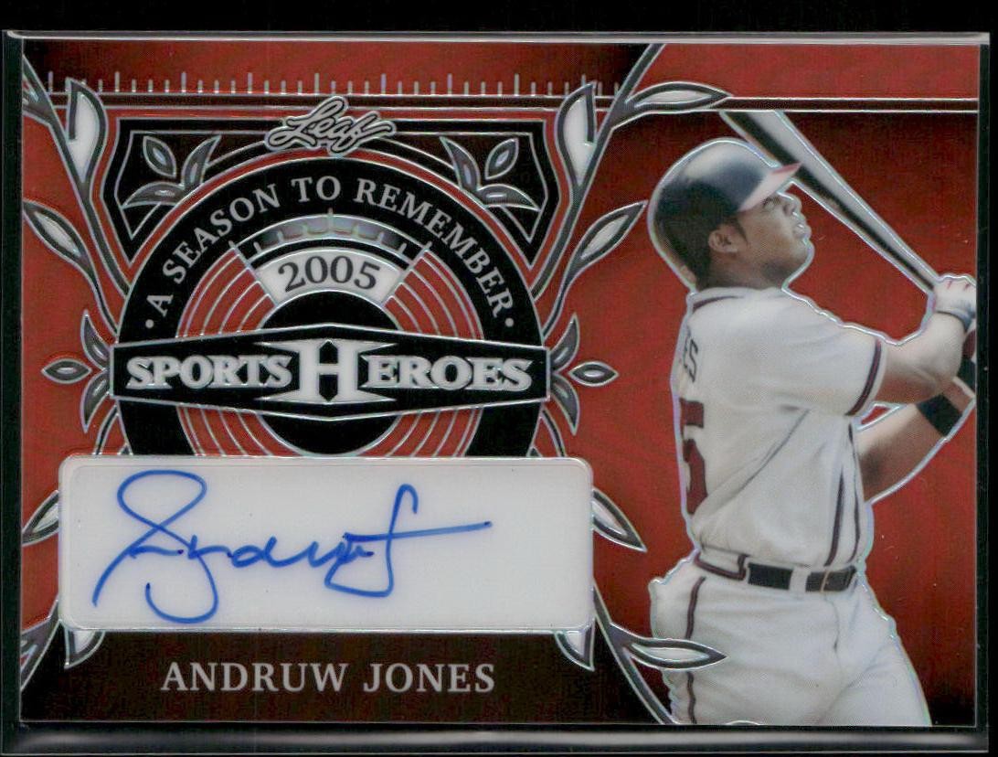 2024 Leaf Metal Sports Heroes #ASR-AJ1 Andruw Jones Red AUTO
