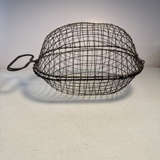 Vintage Wire Woven Middle Opening Basket